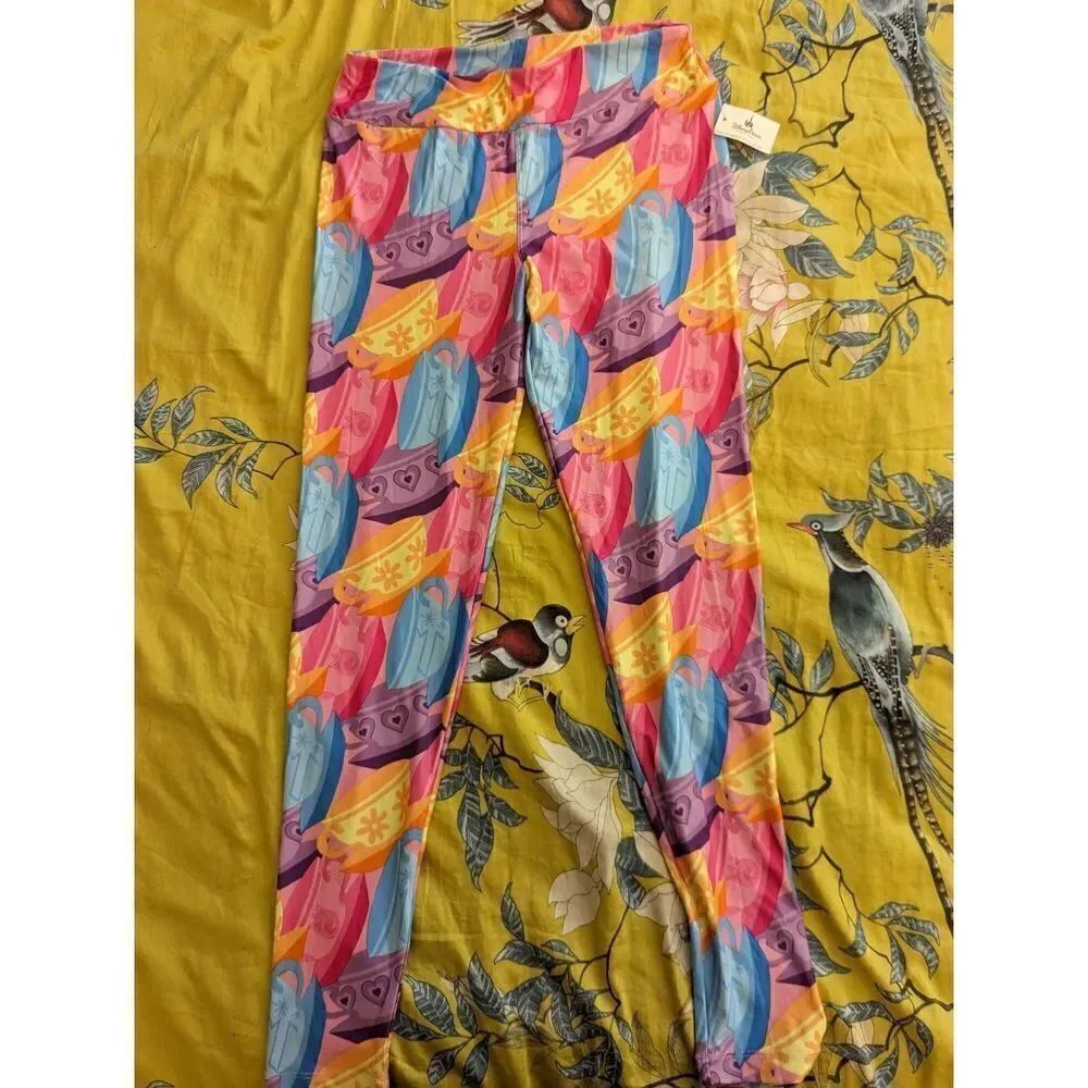 Disney parks teacup leggings sz small new with tags